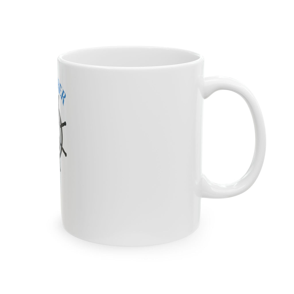 Seafarer Club Ceramic Mug — Anchor & Ship Wheel Nautical Coffee Cup (11oz, 15oz)