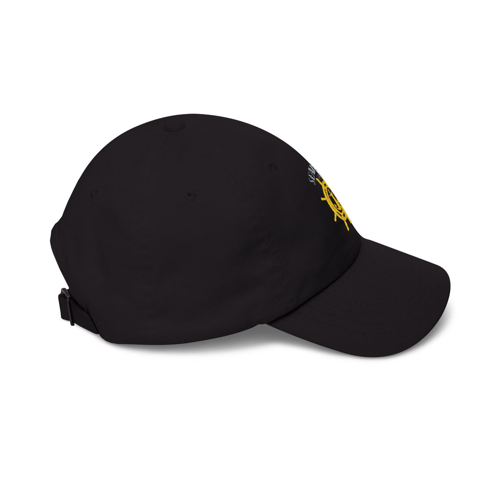 Seafarer Embroidered Dad Cap — Nautical Anchor & Ship Wheel Hat