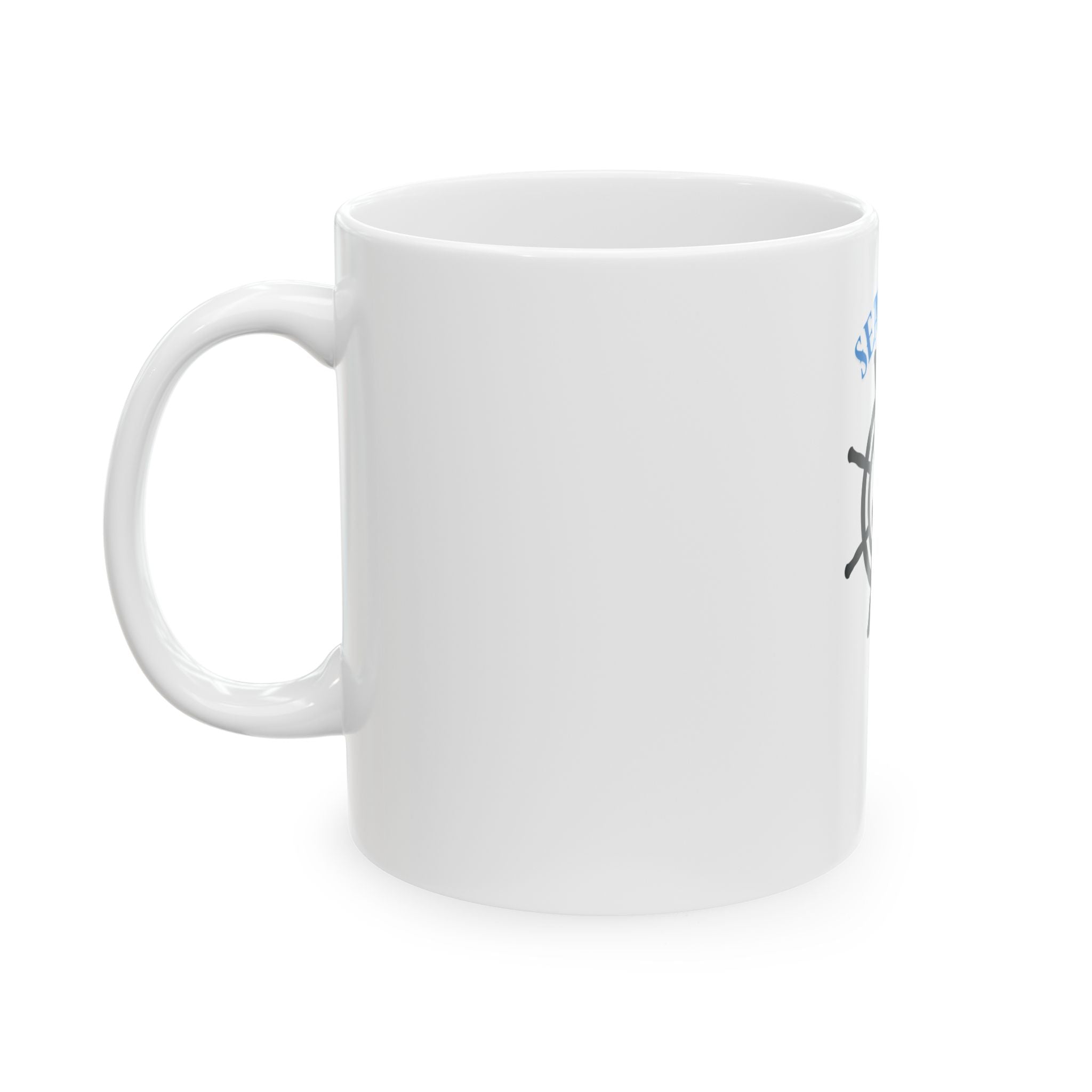 Seafarer Club Ceramic Mug — Anchor & Ship Wheel Nautical Coffee Cup (11oz, 15oz)