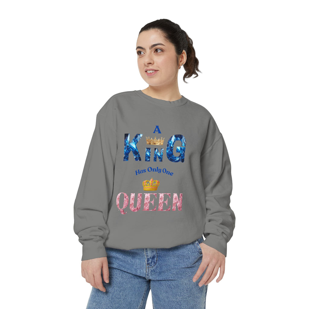 King & Queen Crown Sweatshirt — Royal Couple Matching Crewneck