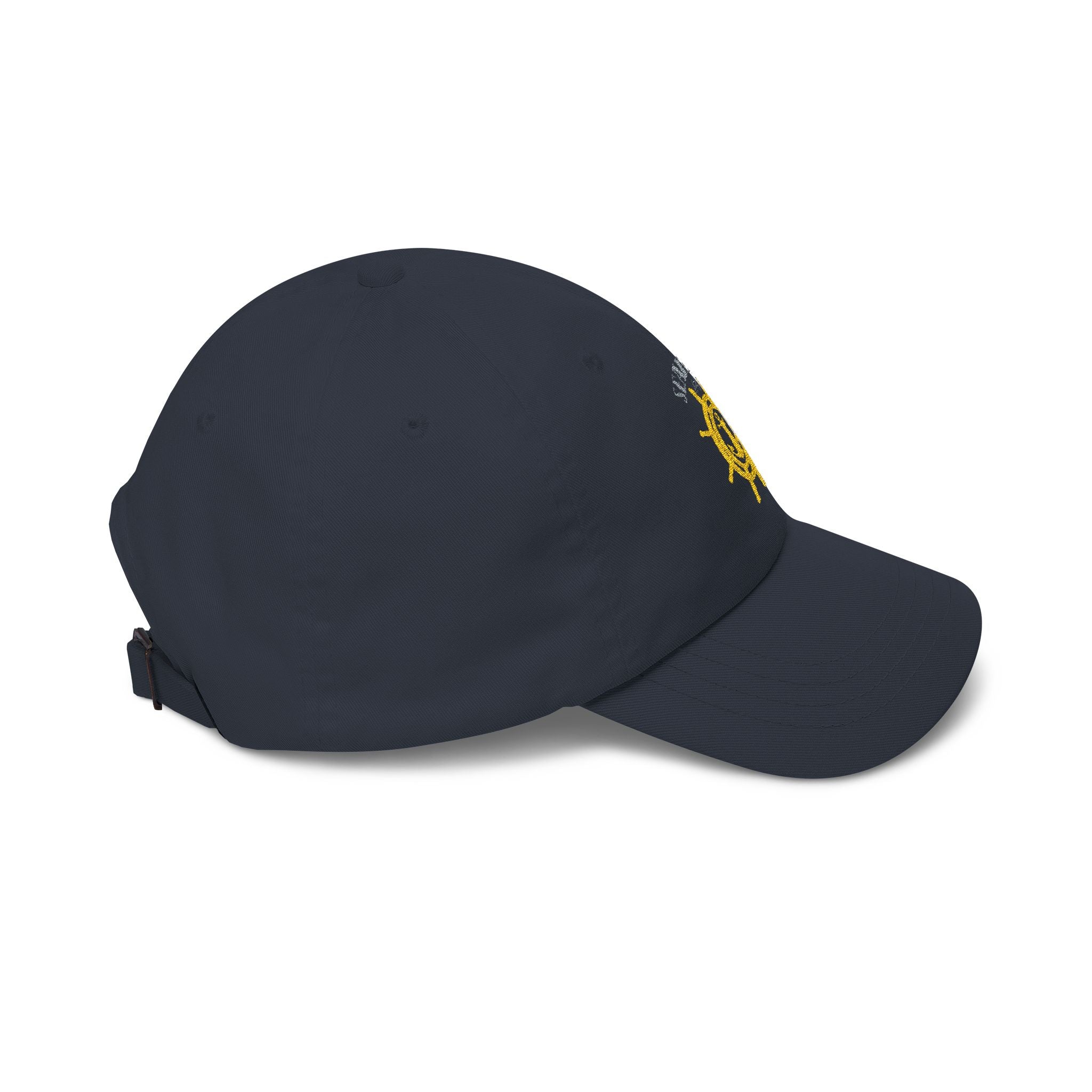 Seafarer Embroidered Dad Cap — Nautical Anchor & Ship Wheel Hat