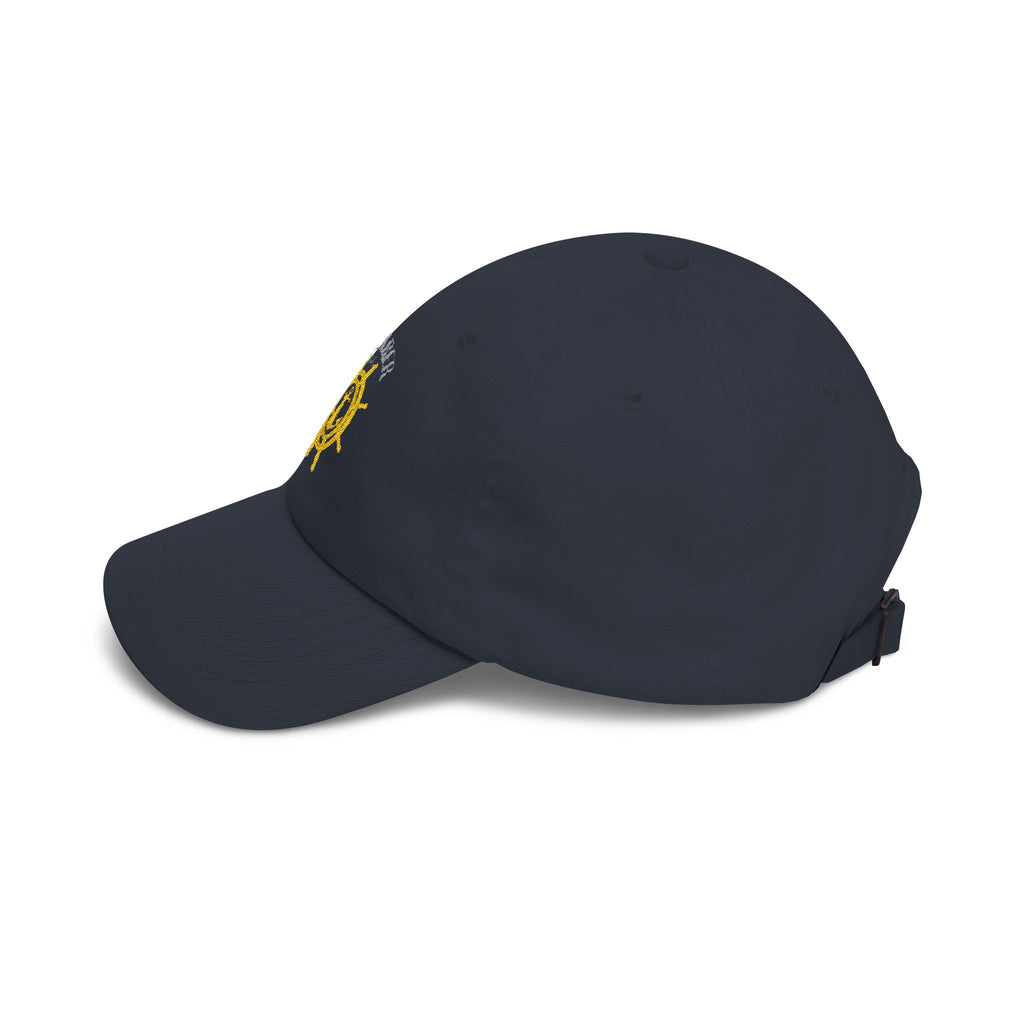 Seafarer Embroidered Dad Cap — Nautical Anchor & Ship Wheel Hat